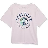 Girls' Short Sleeve Graphic T-Shirt, Tagless Cotton Tee with Fun Designs, Together Lavender, 8-10