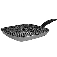 Warimex Stoneline 7907 Square Frying Pan Aluminium 28 x 28 cm Non-Stick Coating Suitable for Induction Cookers