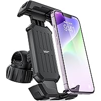 VUP Motorcycle Phone Mount [2023 Newest][Anti Vibration],360 Adjustable Bike Phone Handlebar Holder,Dirt Bike Motorcycle Accessories - ATV Scooter Clamp for iPhone Samsung Galaxy 4.7-7 Cell Phone