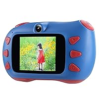 Kids Camera, Rechargeable Digital Camera Shockproof with 2 Inch IPS Screen, 1080P HD, 32G TF Card, Gifts Toys for Boys and Girls,Blue