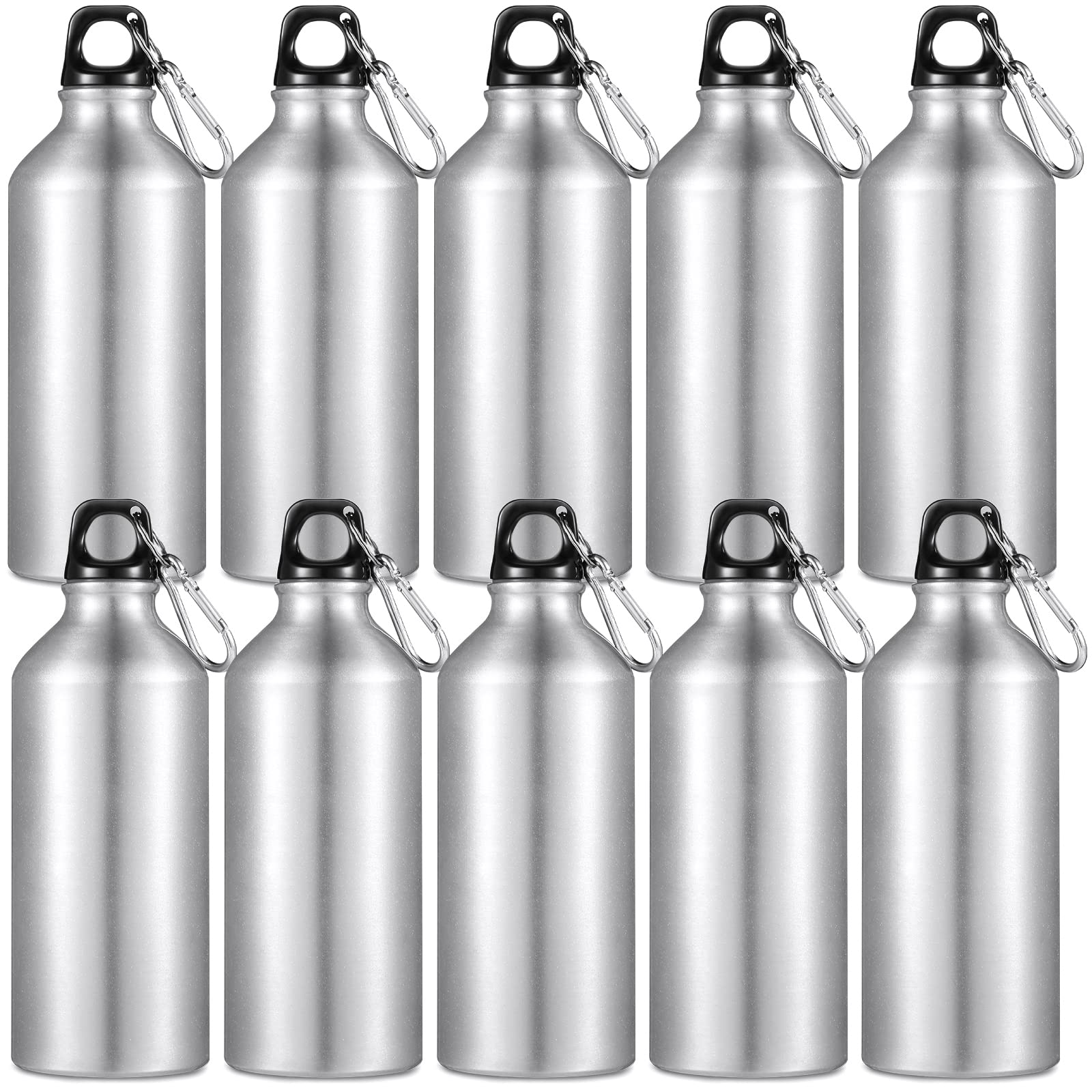 CHENGU 10 Pieces Aluminum Water Bottle 24 oz Aluminum Reusable Bottles  Lightweight Snap Lid Sports W…See more CHENGU 10 Pieces Aluminum Water  Bottle