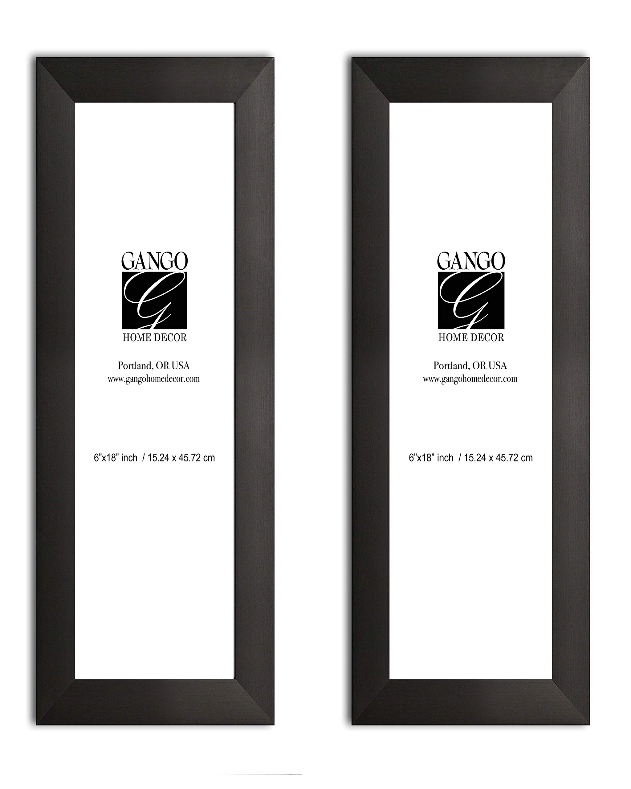 Gango Home Décor Two 6x18in Black Frame Set; Ready to Hang!