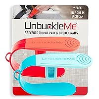 UnbuckleMe Car Seat Buckle Release Tool - Red & Blue 2 Pack - Buy one for Each Car or Give One to a Friend