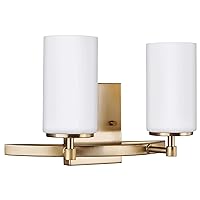 Sea Gull Lighting 4424602-848 Alturas Wall/Bath Vanity Style Fixture, Two - Light, Satin Brass