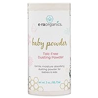 Era Organics Talc Free Baby Powder - USDA Organic Dusting Powder for Excess Moisture & Chafing That’s Actually Good for Your Skin- Non Toxic, Non-GMO, Cruelty Free Baby Skin Care