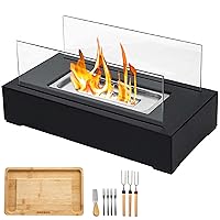 Tabletop Fire Pit with Smores Maker Kit Portable Indoor/Outdoor Mini Small Fireplace Table Top Decor Home Patio Balcony Gifts for Women Mom Her Wedding Housewarming Mothers Day Birthday Gift