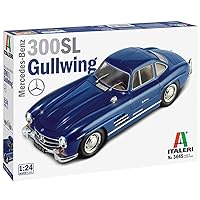 Italeri 3645S – 1:24 Mercedes Benz 300 SL Gull Wing, Stand Model Making, Crafts, Hobby, Gluing, Plastic Construction Kit, Unvarnished