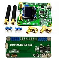 AURSINC MMDVM Duplex Hotspot Module Dual Hat V1.5.2 with USB Port (with OLED)+MMDVM Hotspot USB HAT Board for Simplex & Dual Band Hotspot & Modem RPT Hat