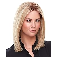 Top Smart Hh 12 Inch (Exclusive) Lace Front & Monofilament Remy Human Hair Toppers by Jon Renau in 24B613S12, Length: Medium