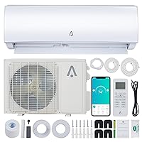 9000 BTU Smart Mini Split AC/Heating System 19 SEER Split Inverter Air Conditioner with Pre-Charged Heat Pump & Installation Kit, Cools Rooms up to 450 Sq. Ft, 115V