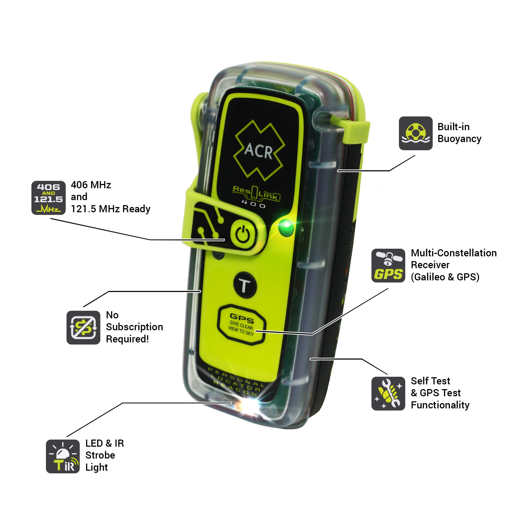 ACR ResQLink 400 - SOS Personal Locator Beacon with GPS (Model: PLB-400) ACR 2921