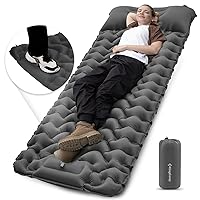 KingCamp Sleeping Pads for Camping, Self Inflating Camping Mattress with Built-in Foot Pump, Connectable Durable Inflatable Sleeping Mat with Pillow, Compact Camping Air Mattress for Camping Hiking