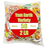 Yum Earth Lollipops and Drops Candy Variety - 2 lb bag - Vegan Snacks & Healthy Snacks for Kids - Healthy Candy - Organic Candy - Yumearth - Lolipop - Yum Earth Organic Lollipop Individually Wrapped