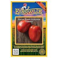 Everwilde Farms - 50 Italian Roma Heirloom Tomato Seeds - Gold Vault Jumbo Seed Packet