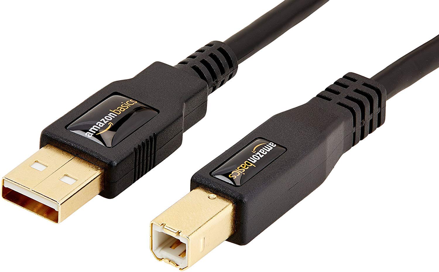 Amazon Basics 24-Pack USB-A to USB-B 2.0 Cable for Printer or External Hard Drive, Gold-Plated Connectors, 6 Foot, Black