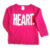 Carters Girls Heart Intarsia Pink Sweater 2T