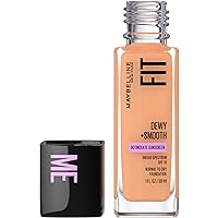 Maybelline Fit Me Dewy + Smooth Liquid Foundation Makeup, Classic Beige, 1 Count (Packaging May Vary)