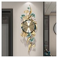 Large Elegant Silent Decorative,Wrought Iron Ginkgo Leaf Mute for Living Room Bedroom Hotel Porch.,32 X 90CM