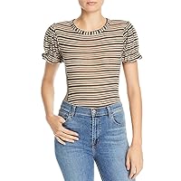 Free People Womens Take One for The Team Striped Short T-Shirt