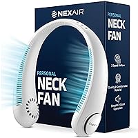 Portable Neck Fan - 3 Speed Rechargeable Bladeless Neck Fan, Adjustable Personal Neck Fan For Women & Men Modern Design, Great Cooling Fan For Travel, Outdoors & Sports