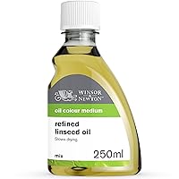 Winsor & Newton Refined Linseed Oil, 250ml (8.4-oz) Bottle, Brown