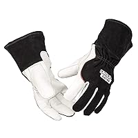 Lincoln Electric DynaMIG HD Professional MIG Welding Gloves | Comfort & Heat Resistance | 2XL | K3806-2XL,Black
