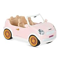Lori Dolls – Go Everywhere! Convertible Car for Mini Dolls – Pink Vehicle for 6-inch Dolls – Working Radio – Built-in Tow Hitch for Trailer & Camper – 3 Years +