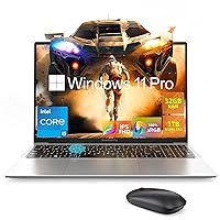 Laptop Computer for Gaming and Work, Windows 11 Pro, Intel Core i5, Intel Iris Plus Graphics, 32GB RAM & 1TB SSD, 16:10 Ratio 16 inch Dispaly, 1920x1200 IPS FHD, 100% sRGB, LAN, Fingerprint