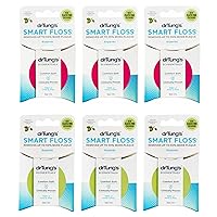 Smart Floss - Natural Floss, PTFE & PFAS Free, Gentle on Gums, Expands & Stretches, BPA Free - Natural Cardamom Flavor (Pack of 6)