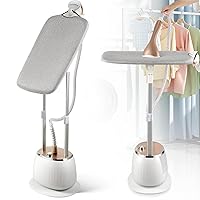 Standing Garment Steamer with 1800w Power, 54 fl.oz Water Tank for 1-Hour Continuous Steaming, 10-Level Steam Adjustment for Flat Hanging & Diagonal Ironing