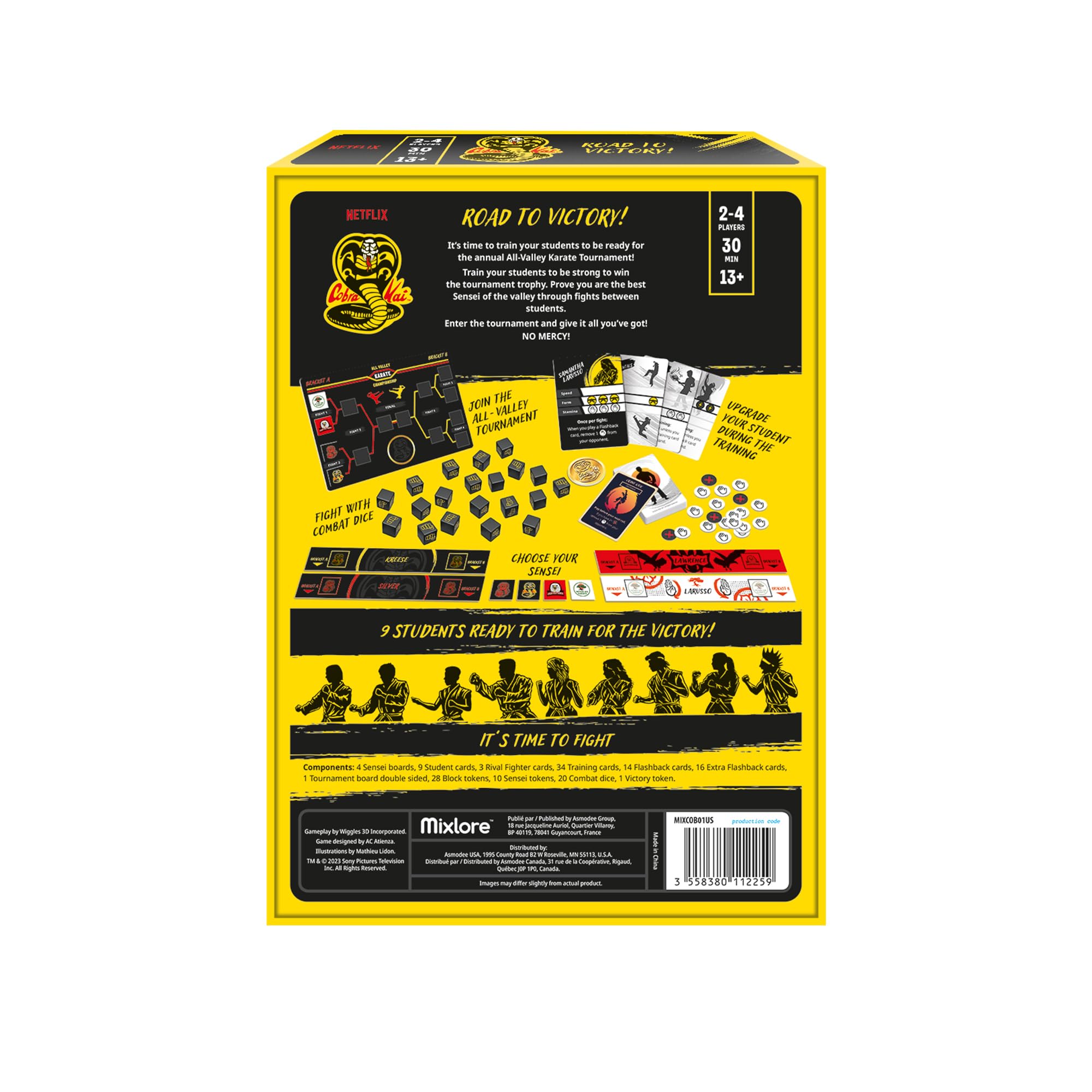 Cobra Kai - Road to Victory Board Game - Strategy Game Based on The Hit Netflix TV Series, Fun for Family Game Night, Ages 13+, 2-4 Players, 30 Minute Playtime, Made by Mixlore