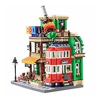 Oichy BBQ Restaurant Building Block Set, 1922 Pieces Shop Model Bricks, Collectible Display Toys Building Kit for Adults and Kids Age 6+
