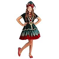 Deluxe Holiday Elf Costume for Girl's