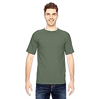Bayside Men's American made cotton Basic T-Shirt, ARMY GREEN, XXX-Large