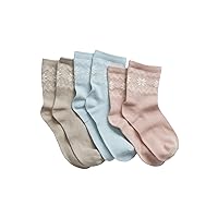 GAP Girls Crew Socks, Assorted Colors, 3-Pack Bundle