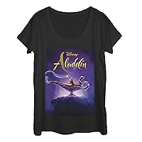 Fifth Sun Disney Aladdin Live Action Cover Women's Short Sleeve Tee Shirt