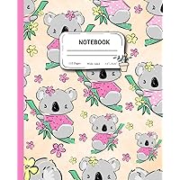 Composition NOTEBOOK: KOALA BEAR Theme Notebook 9.25 x 7.5 inches