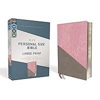 NIV, Personal Size Bible, Large Print, Leathersoft, Pink/Gray, Red Letter, Comfort Print NIV, Personal Size Bible, Large Print, Leathersoft, Pink/Gray, Red Letter, Comfort Print Imitation Leather