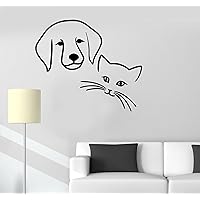 Large Vinyl Decal Dog Cat Animal Baby Room Kids Veterinary Wall Stickers (ig024) Lime Green