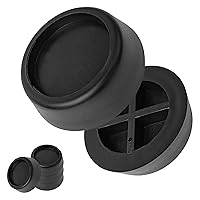Premium vibration dampers for large electrical appliances, 4 pieces, in black, made of rubber, anti-vibration dampers for up to Ø 45 mm feet, universal anti-vibration mat washing machine