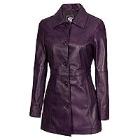 Decrum Elegant Women's Leather Jacket | [1315814] Kandis Purple, L