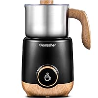 8-IN-1 Multifunctional Automatic Milk Frother Steamer 550 Watt, 21OZ Split Stainless Steel Cup Automatic Milk Steamer for Hot and Cold Milk Froth, Hot Milk, Chocolate Milk, Baby Food