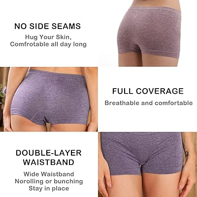 Mua LALESTE Women's Boyshort Underwear Full Coverage Seamless Panties Soft  Stretch Boxer Briefs 5 Packs trên  Mỹ chính hãng 2024