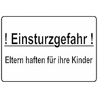 Warning Sign with German Text 