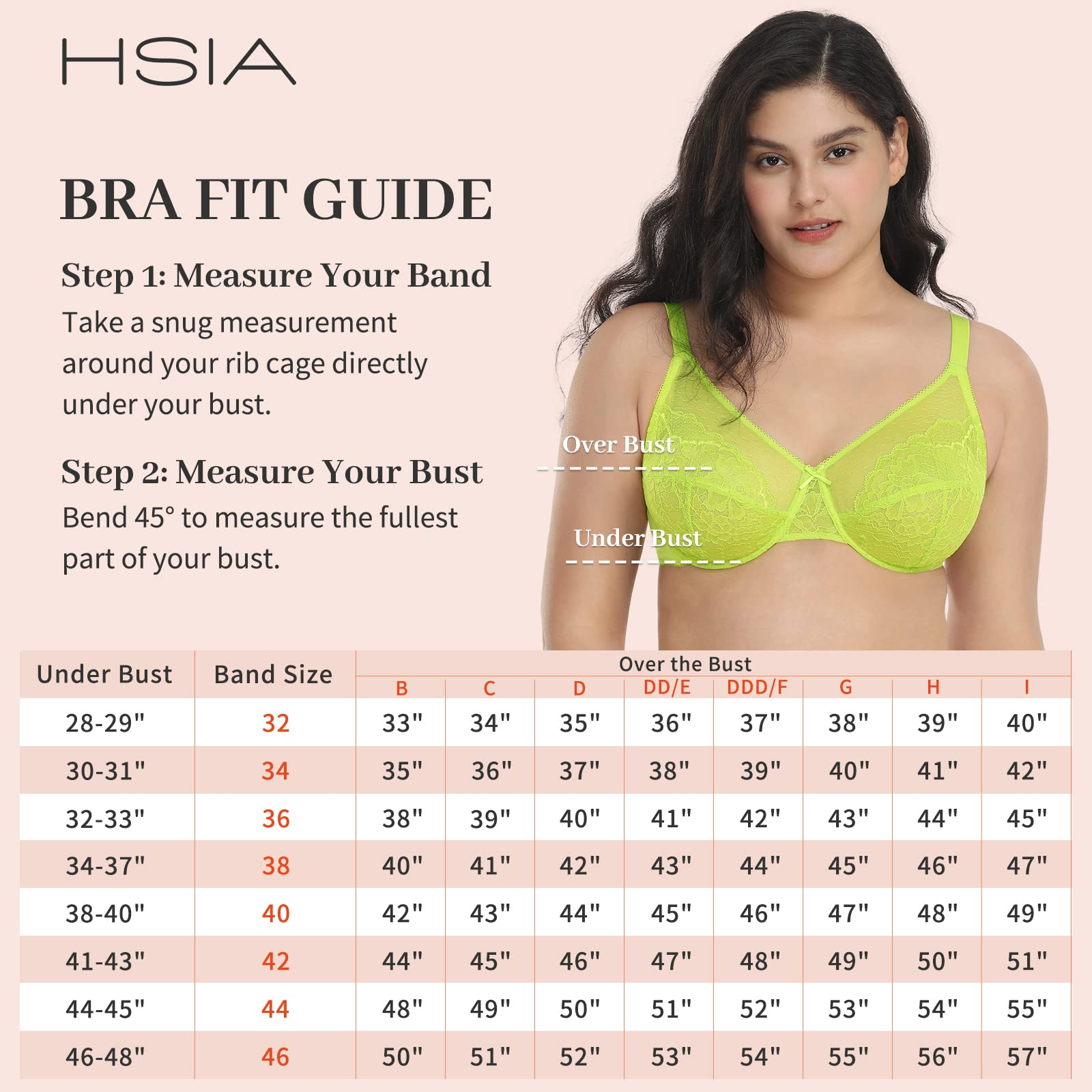  HSIA 38 DDD Bras For Women Full Coverage Underwire Bras Plus  Size