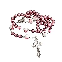 Breast Cancer Survivor Rosary for Women ~ Catholic Handmade Rosary for Prayer Warrior ~ Feminine Rosary