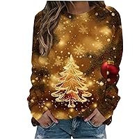 Christmas Shirts for Women Teen Girls Cute Reindeer Sweatshirt Long Sleeve Crewneck Graphic Funny Ugly Sweatshirt