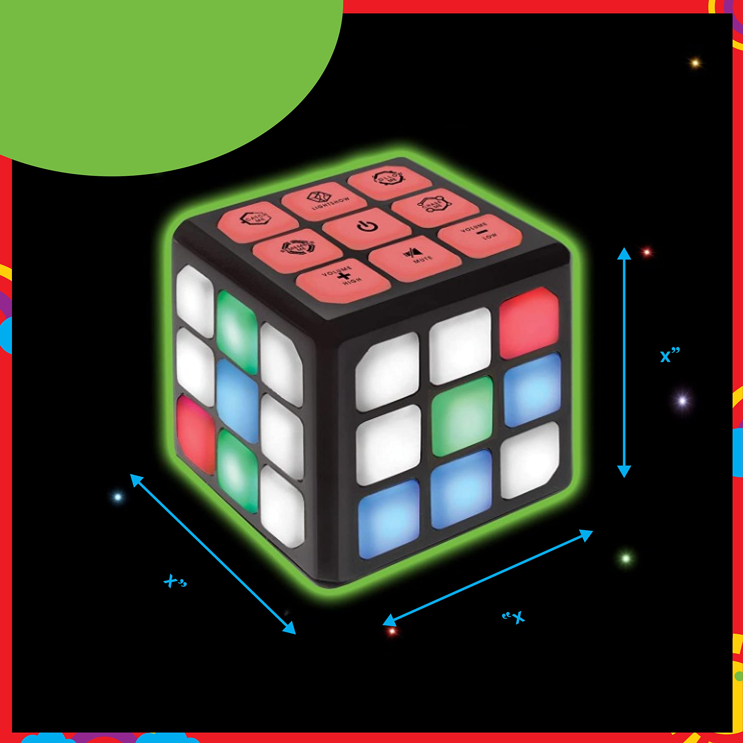 Winning Fingers Cube Toy - Rubric's Cube - Light Up Cubes - Memory & Brain Cube Game - Portable Flashing Cube - 4-in-1 Handheld Game for Kids- STEM Learning Toy for Kids- Improve Hand-Eye Coordination