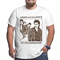 Men T Shirt Adam and The Ants Big Size Short Sleeve Clothes Fashion Large Size Tee White