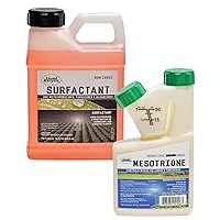 Liquid Harvest Non Ionic Surfactant 16oz and Mesotione 8oz- Pre and Post Emergent Weed Killer for Lawn and Turf Grasses